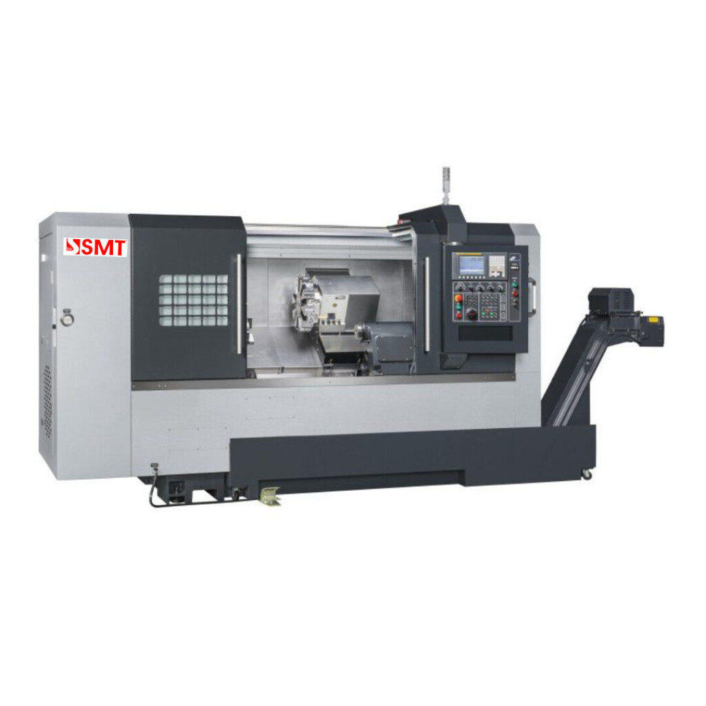 CNC lathe machine by Sai Machine Tools for high-precision turning of shafts pipes and symmetrical components